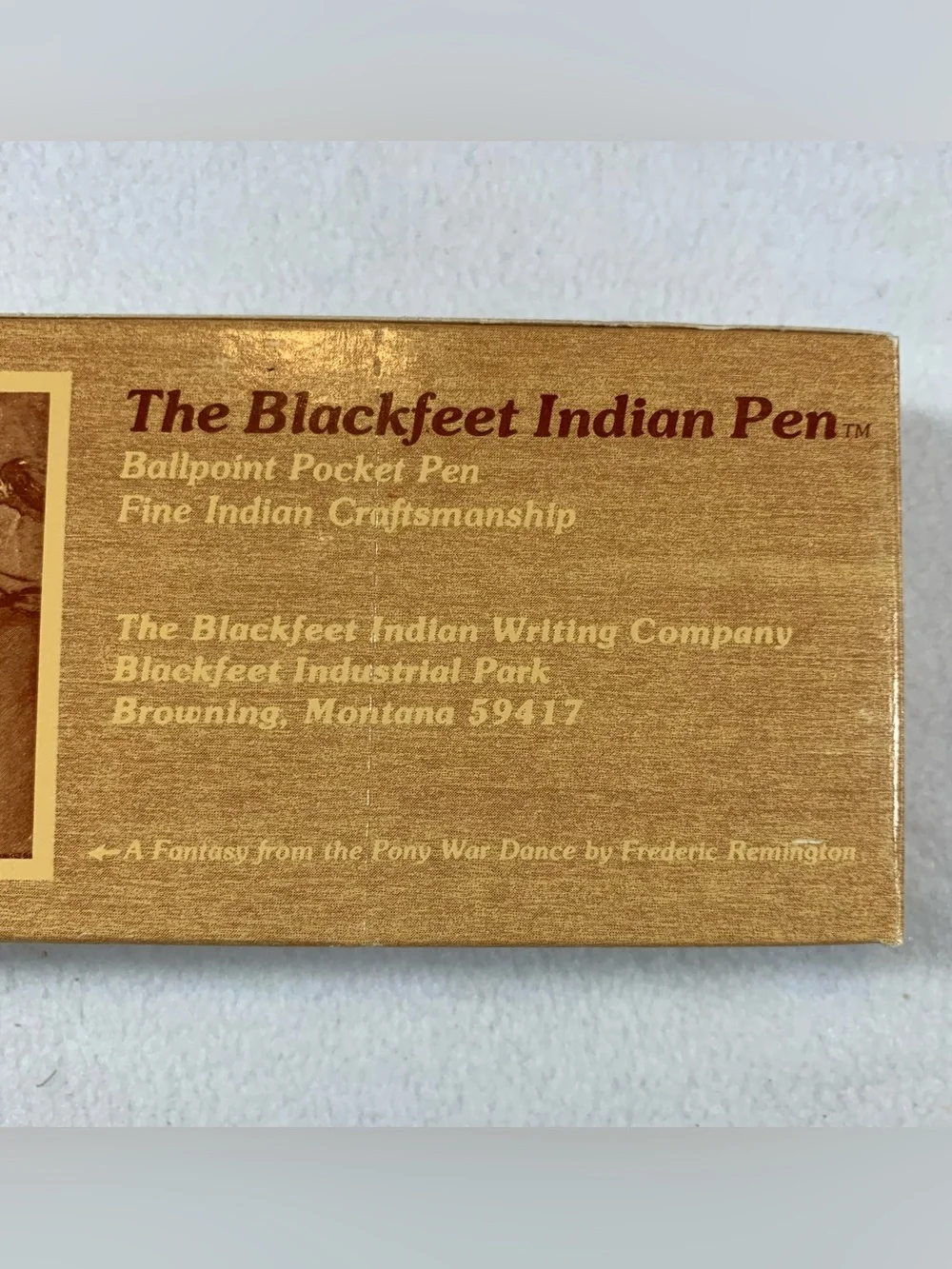 Vintage Display Collectible Original Box Blackfeet Indian Pen 9 Dry Ballpoint